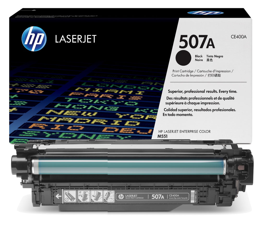 HP 507A Black Toner Cartridge (CE400A)
