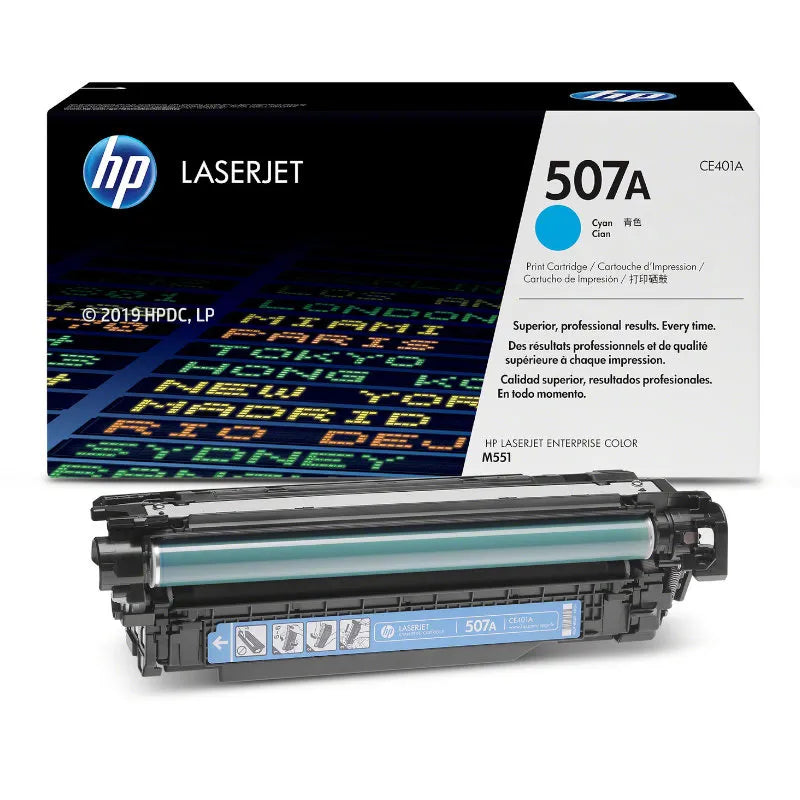 HP 507A Cyan Toner Cartridge (CE401A)