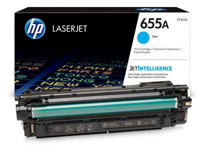 HP 655A Cyan Toner Cartridge (CF451A)
