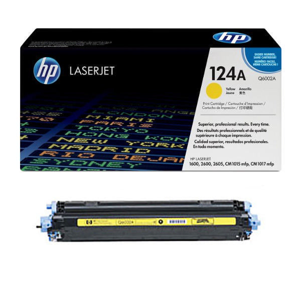 HP 124A Yellow Toner Cartridge (Q6002A)