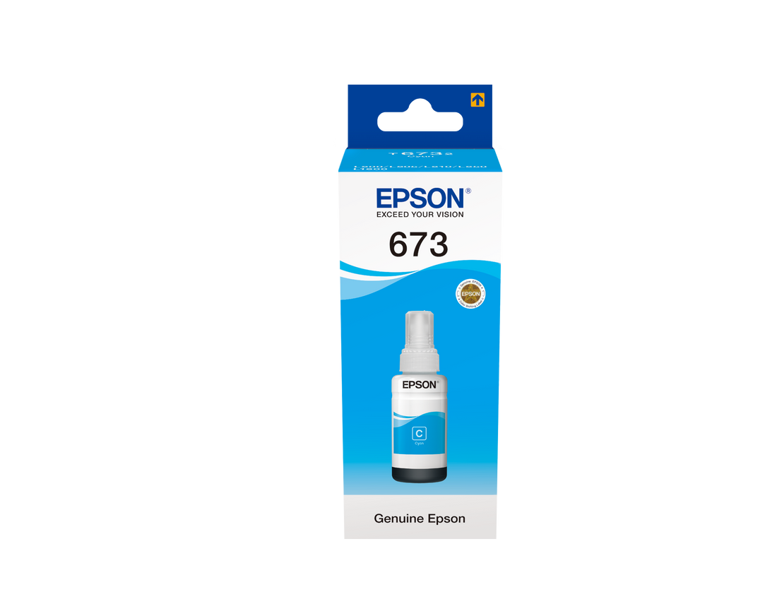 Epson 673 Cyan Ink Bottle (T6732)